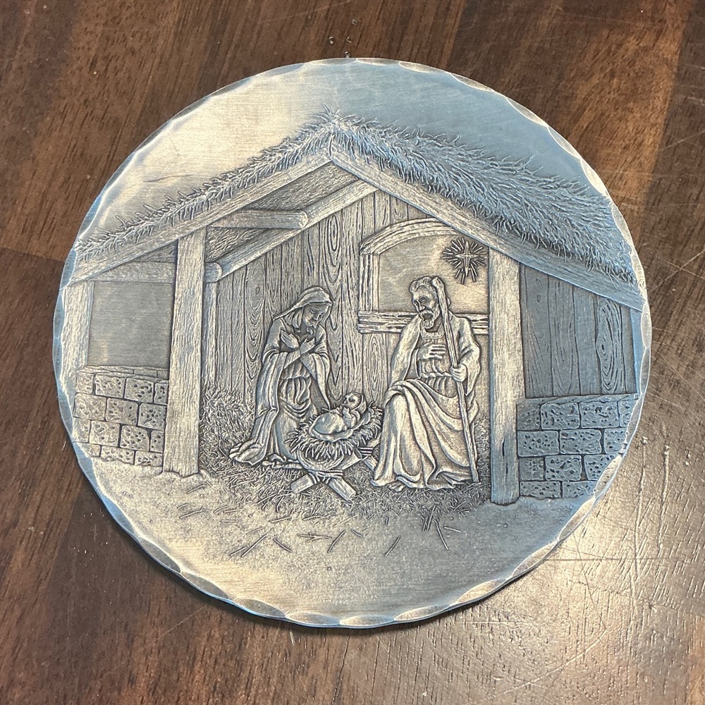 Nativity Scene Manger Coaster Hand Forged